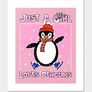JUST A Girl Who Loves Penguins Posters and Art